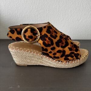 Cheetah Print with Buckle Espadrilles